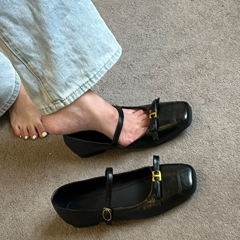 Damen Ballerinas mit elegantem Riemchen und modischem Schleifendetail R&B