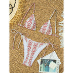 Damen Triangel-Bikini mit goldenen Ringdetails
