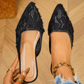 Damen Elegante Pantoletten mit floralem Spitzen-Design und offenem Fersenbereich R&B
