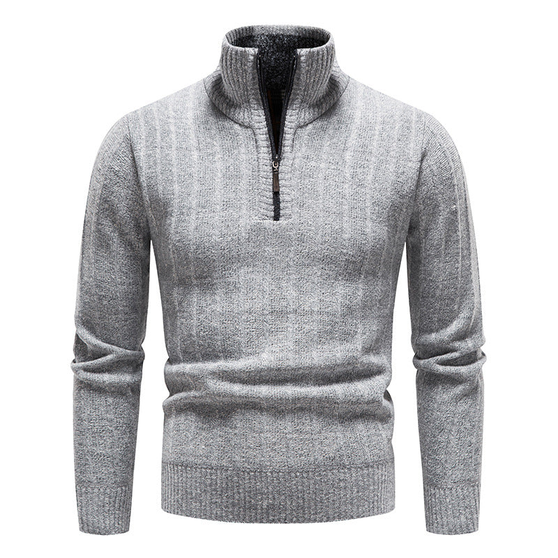 Herren modischer Strickpullover mit hohem Kragen R&B