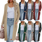 Damen Strickmantel mit praktischen Taschen und modernem Design