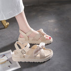 Damen Bequeme Sandalen mit dekorativem Knoten R&B