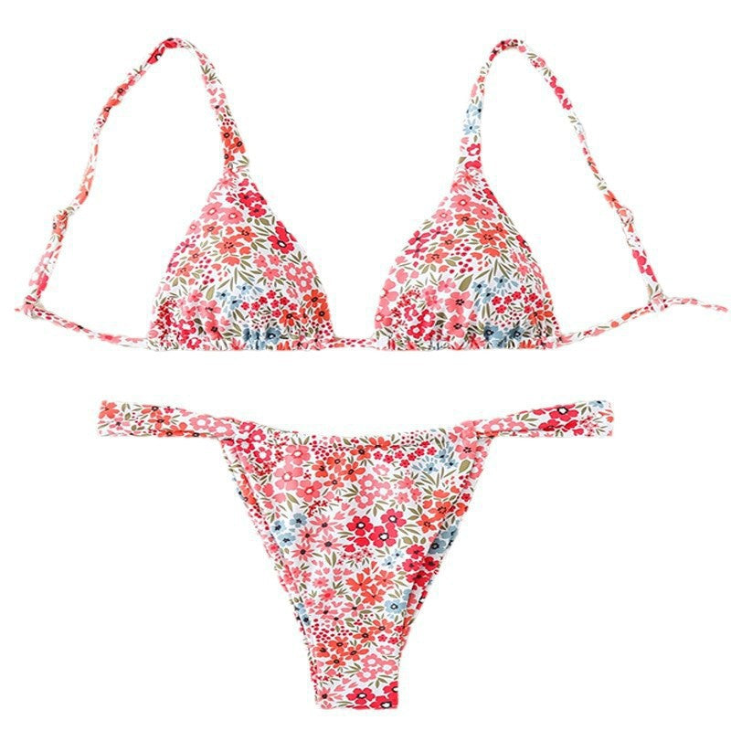 Damen Triangel-Bikini mit elegantem Floral-Muster R&B
