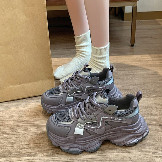 Damen Modische Komfort-Sneaker mit atmungsaktiver Mesh-Oberfläche und dämpfender Sohle R&B