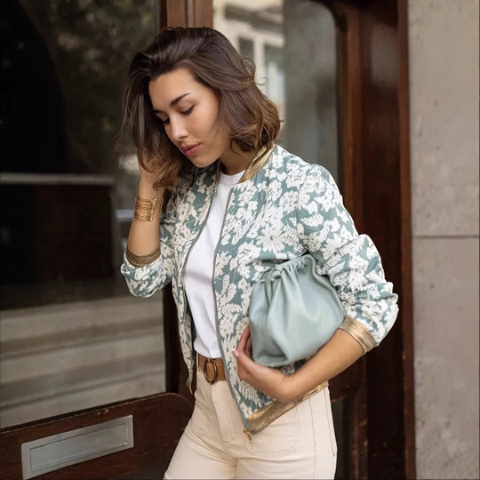 Damen Bomberjacke mit Blumenmuster | R&B