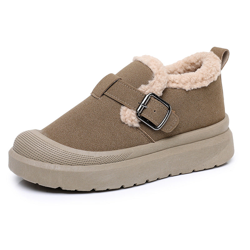 Damen Warmgefütterte Slip-On Sneakers mit verstellbarem Riemen R&B