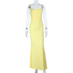 Damen Fließendes Maxikleid mit asymmetrischem Schnitt und eleganter Drapierung R&B