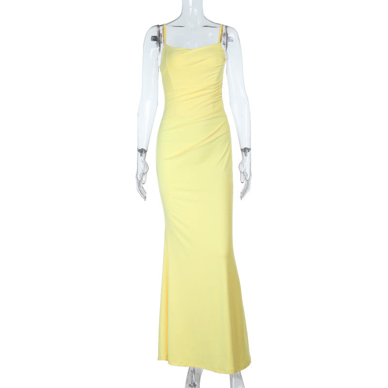 Damen Fließendes Maxikleid mit asymmetrischem Schnitt und eleganter Drapierung R&B