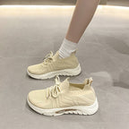 Damen Sportliche Sneakers mit flexibler Strick-Oberfläche und komfortabler Dämpfung R&B