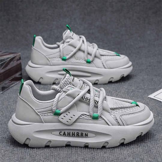 Damen Chunky Sneakers mit atmungsaktiver Mesh-Oberfläche und gepolsterter Sohle R&B