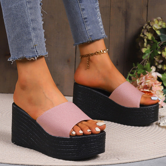 Damen Wedge-Pantoletten mit elegantem Schnitt und komfortabler Sohle R&B