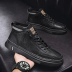 Damen Elegante High-Top Sneakers aus hochwertigem Leder mit rutschfester Sohle R&B