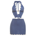 Damen Strandkleid mit Häkelmuster und verstellbaren Trägern R&B