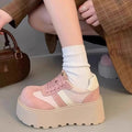 Damen Plattform-Sneaker mit modischem Veloursleder und ergonomischer Sohle R&B