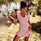 Damen Verspieltes Häkelkleid mit Rüschen R&B