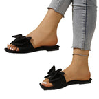 Damen Mules mit großer Schleifen-Applikation R&B