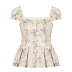 Damenbluse mit floralem Design und Rüschenärmeln R&B