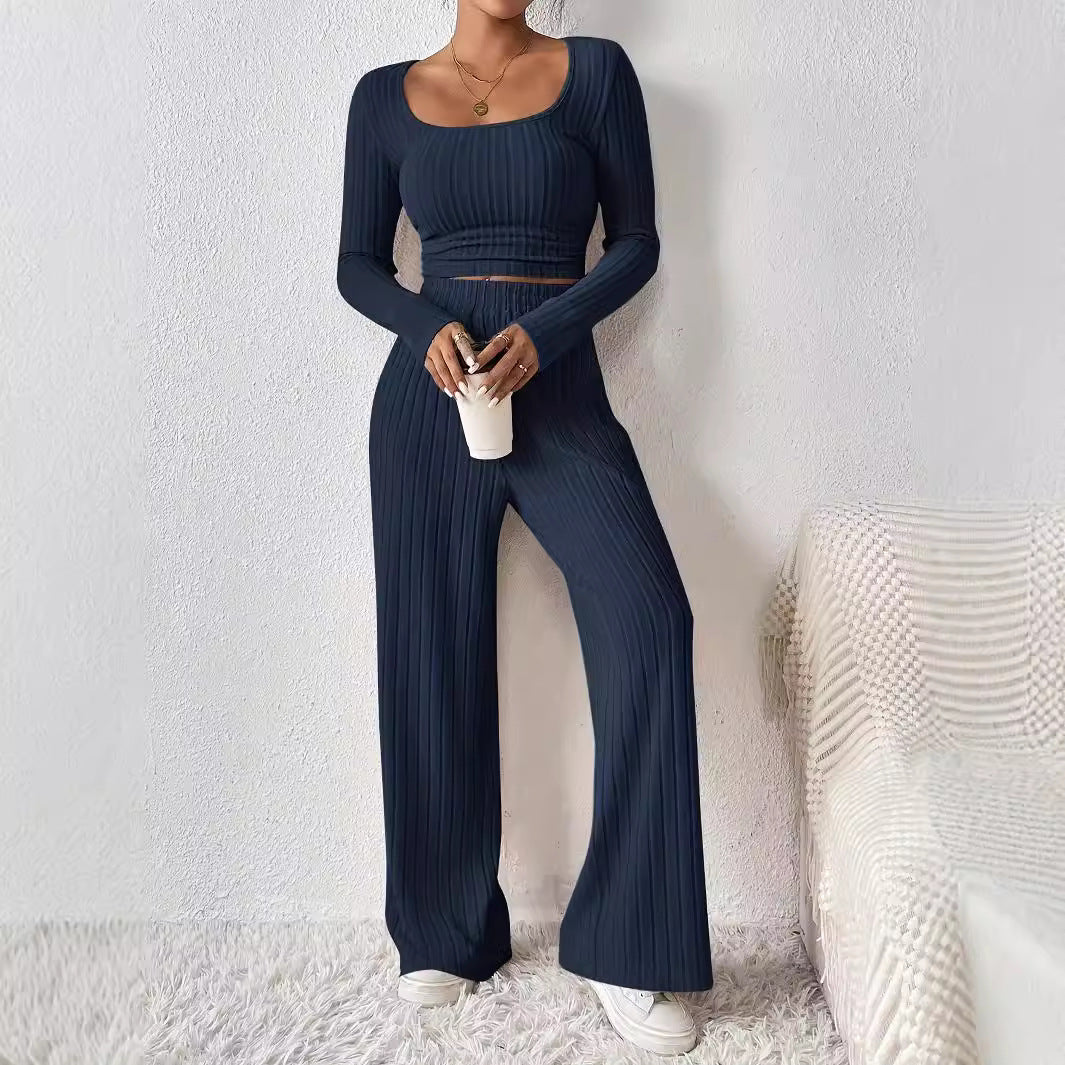 Damen Loungewear-Set mit elegantem strukturiertem Design