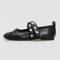 Damen Ballerinas mit modischem Riemendesign und dekorativen Metallakzenten R&B