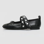 Damen Ballerinas mit modischem Riemendesign und dekorativen Metallakzenten R&B