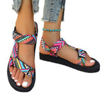 Damen Sommerliche Sport-Sandalen mit bunten Riemen und rutschfester Sohle R&B