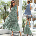 Damen Maxikleid mit asymmetrischem Träger und voluminösem Rock R&B
