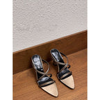 Damen elegante High Heel Sandalen mit verziertem Riemendesign R&B