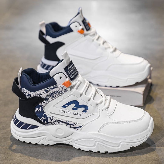 Damen Hohe Sneakers mit modernen grafischen Akzenten und stabiler Sohle R&B