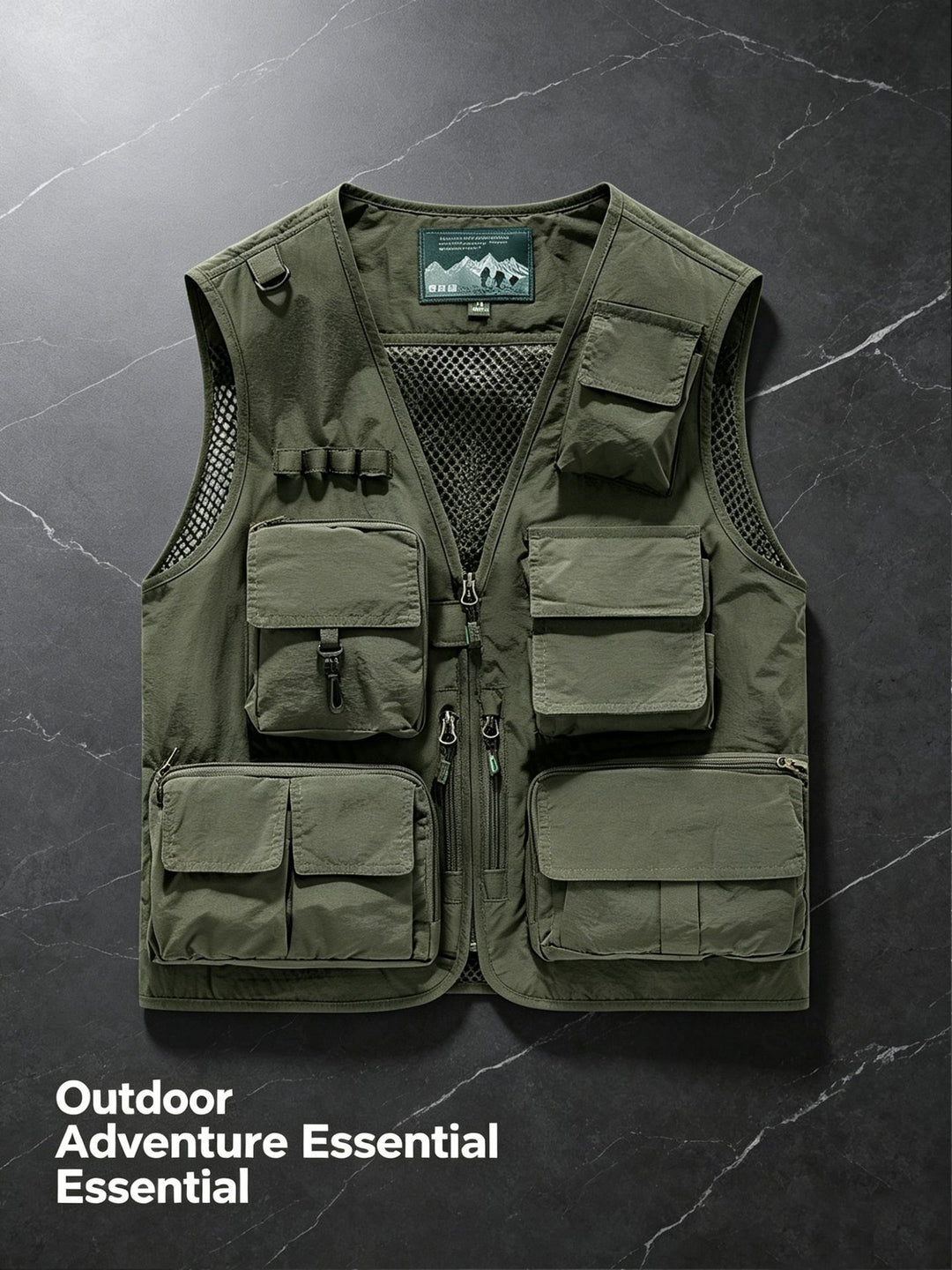 Unisex nan multifunktionale Outdoorweste mit zahlreichen Taschen und Netzfutter R&B