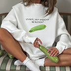 Damen Sweatshirt mit modernem Druckdesign R&B