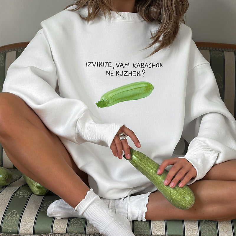 Damen Sweatshirt mit modernem Druckdesign R&B