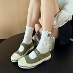 Damen sportliche Slip-On Sneakers mit verstellbarem Riemen R&B
