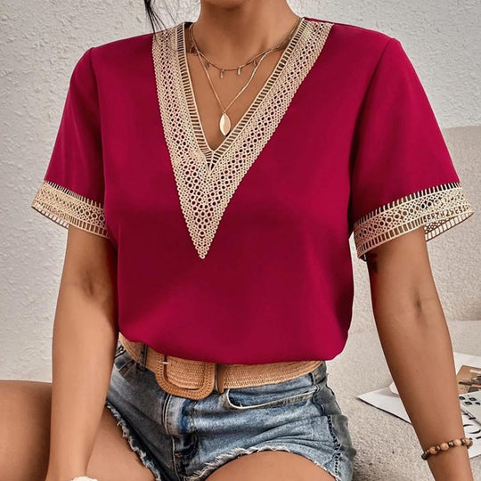 Damen Tunika mit luxuriösem Spitzenbesatz R&B