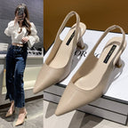 Damen Elegante Sling-Pumps mit modischem Blockabsatz und luxuriösem Obermaterial R&B