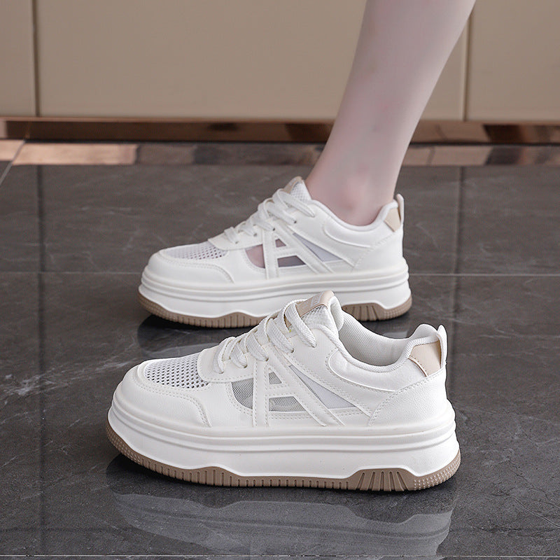 Damen Modische Sneakers mit extra dicker Sohle R&B