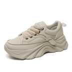 Damen modische Chunky Sneakers mit verstärktem Sohlenprofil und atmungsaktiver Obermaterialstruktur R&B