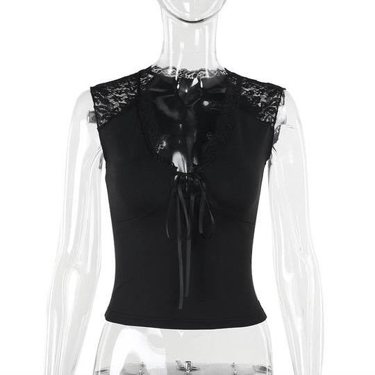Damen Spitzen-Bustier mit dekorativen Schleifendetails R&B