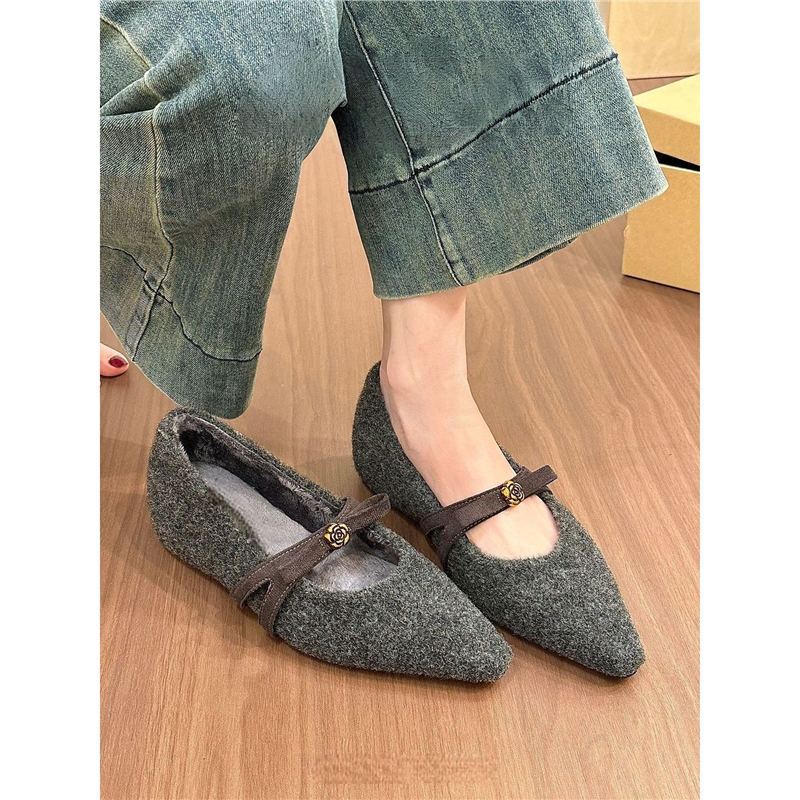 Damen spitze Ballerinas mit zierlichem Blumenakzent R&B