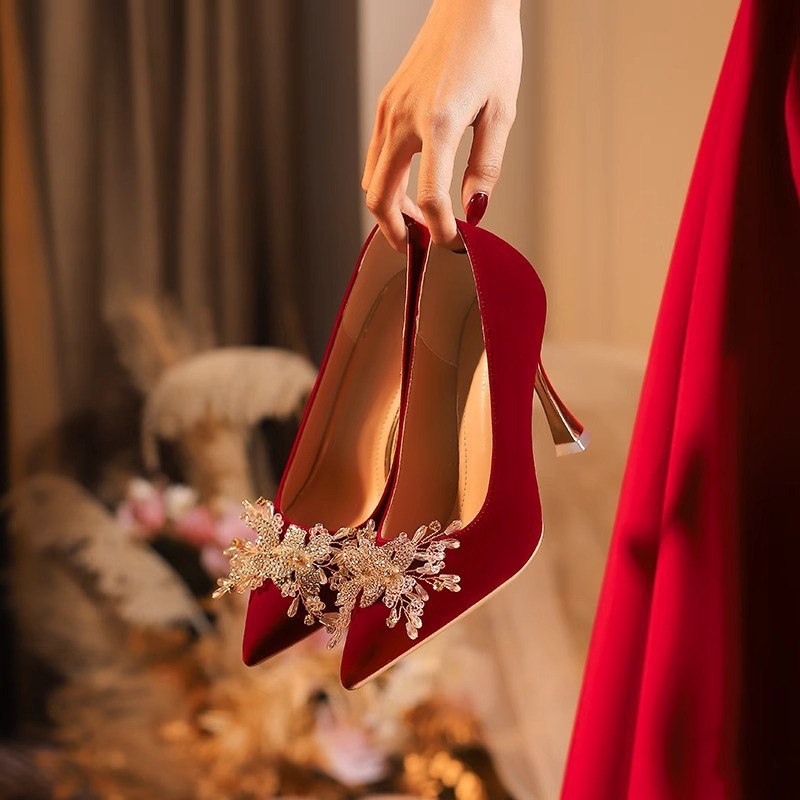 Damen Glamouröse Pumps mit funkelnden Applikationen und schickem Absatz R&B