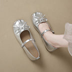 Damen Ballerinas mit verstellbarem Riemen und schickem Schleifen-Detail R&B