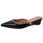 Damen elegante Mules mit spitzem Design und luxuriöser Schmuckverzierung R&B