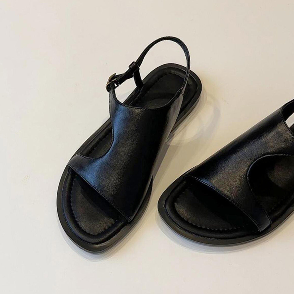 Damen Lederelastische Sandalen R&B