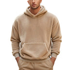 Herren Kuscheliger Fleece-Hoodie mit Kängurutasche R&B