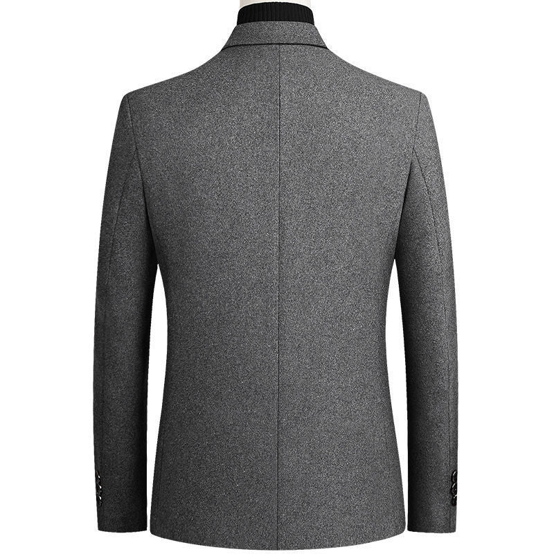 Herren eleganter Wollblazer im klassischen Schnitt mit feiner Textur R&B