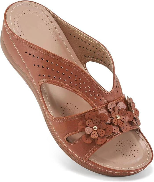 Damen Bequeme Sandalen mit floralem Design und atmungsaktiver Oberflächenstruktur R&B