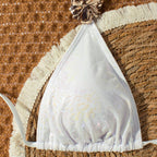 Damen Triangel-Bikini mit glitzernden Verzierungen R&B