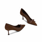 Damen elegante Pumps mit modischem Schleifen-Detail
