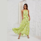 Damen Maxikleid mit schickem Wickeldesign und modernem Ethno-Muster R&B