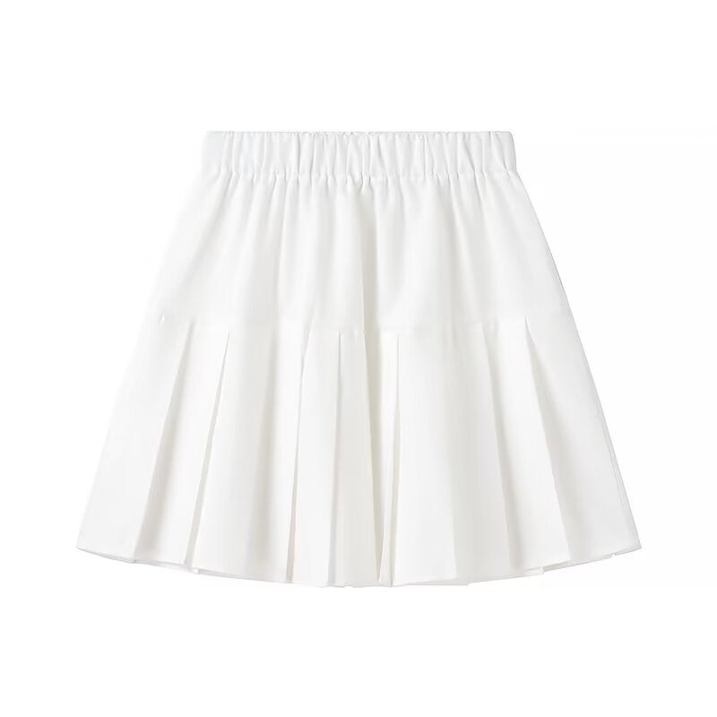 Damen elegantes ärmelloses Kleid mit hohem Kragen und schwingendem Rock R&B
