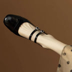 Damen Ballerina-Schuhe mit doppelt verstellbarem Riemchen und bequemer Sohle